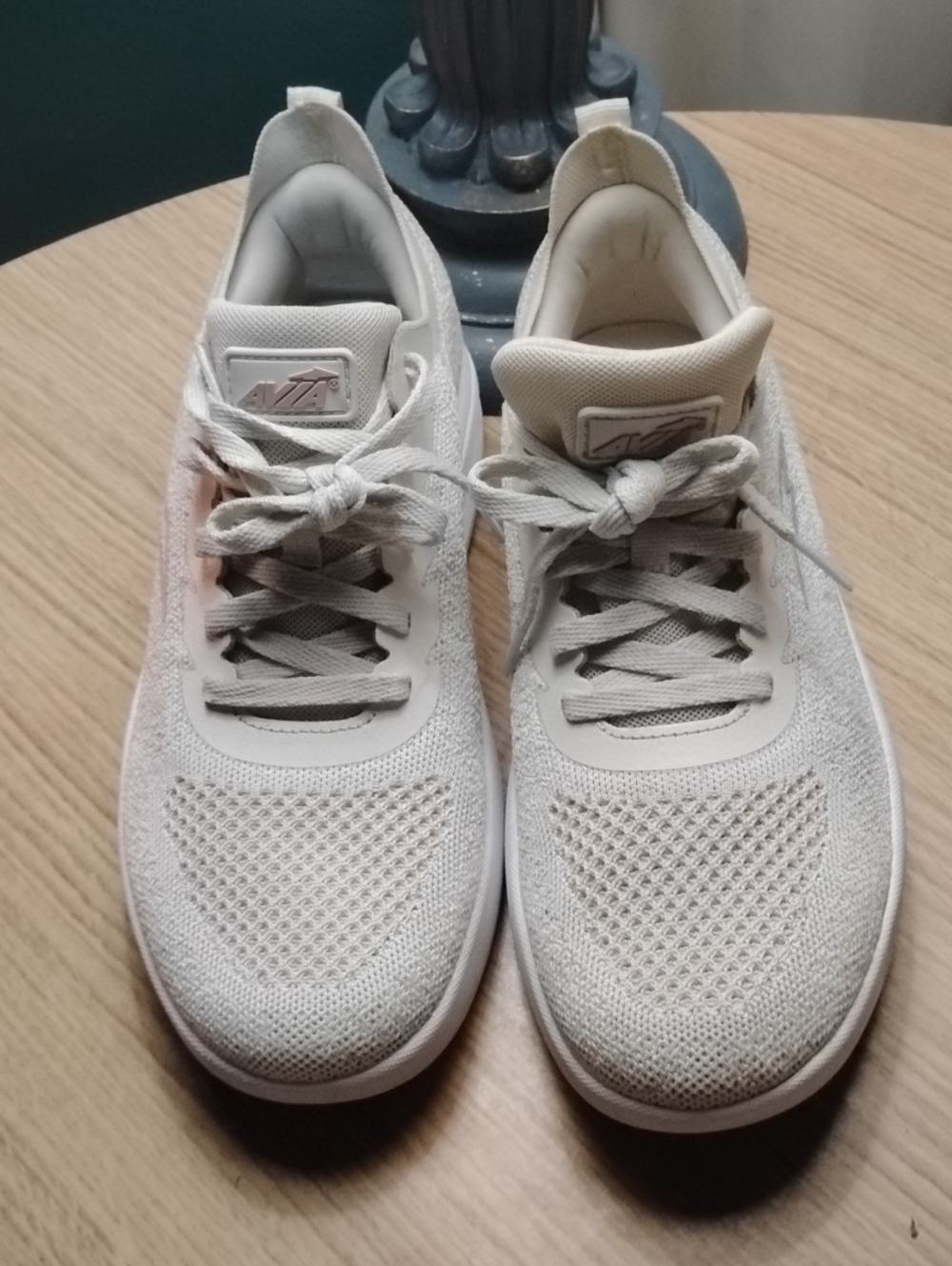 Avia Men's Off-White Knit Lace-Up Sneakers